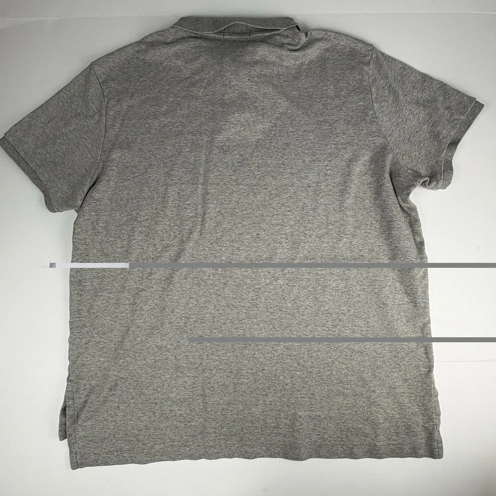 Ralph Lauren Polo Shirt Mens Golf Casual Gray XXL Custom Slim Fit Short Sleeve